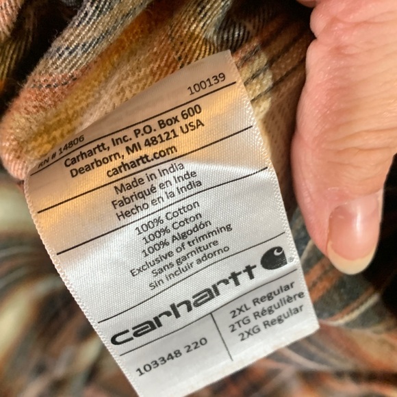 Carhartt Heavy Flannel Shirt Size 2X - Picture 5 of 5